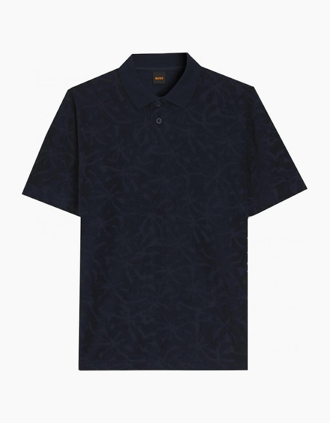 Hugo Boss Men's Navy Floral Jacquard Polo Shirt