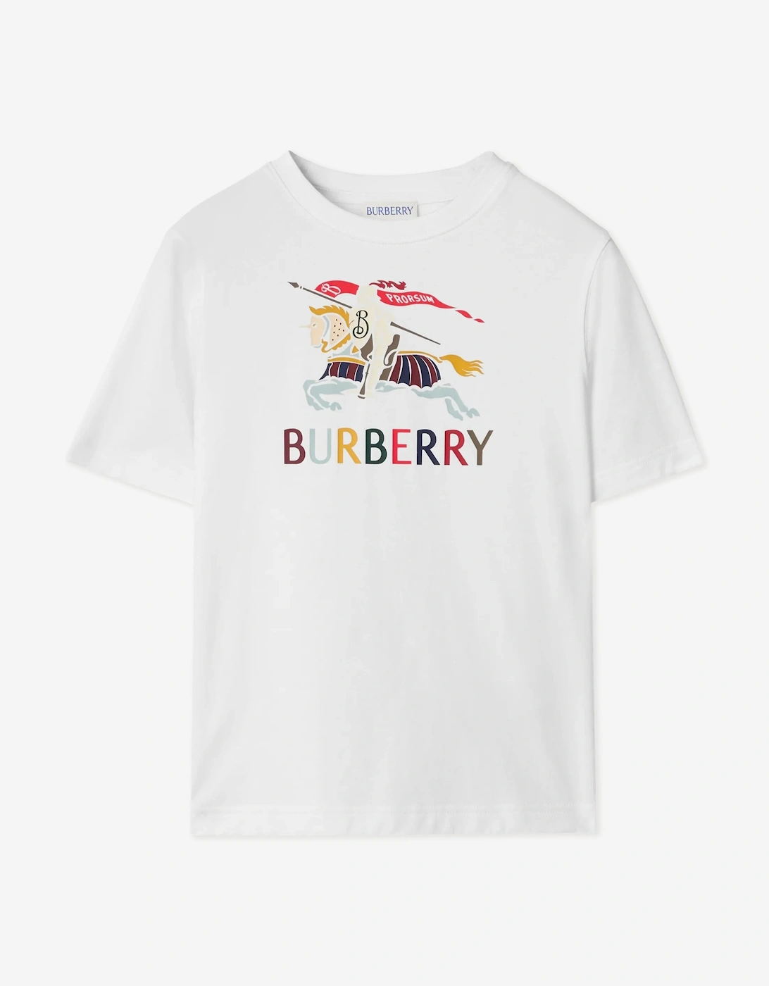 Burberry Boys Cedar Colourful EKD T-Shirt in White