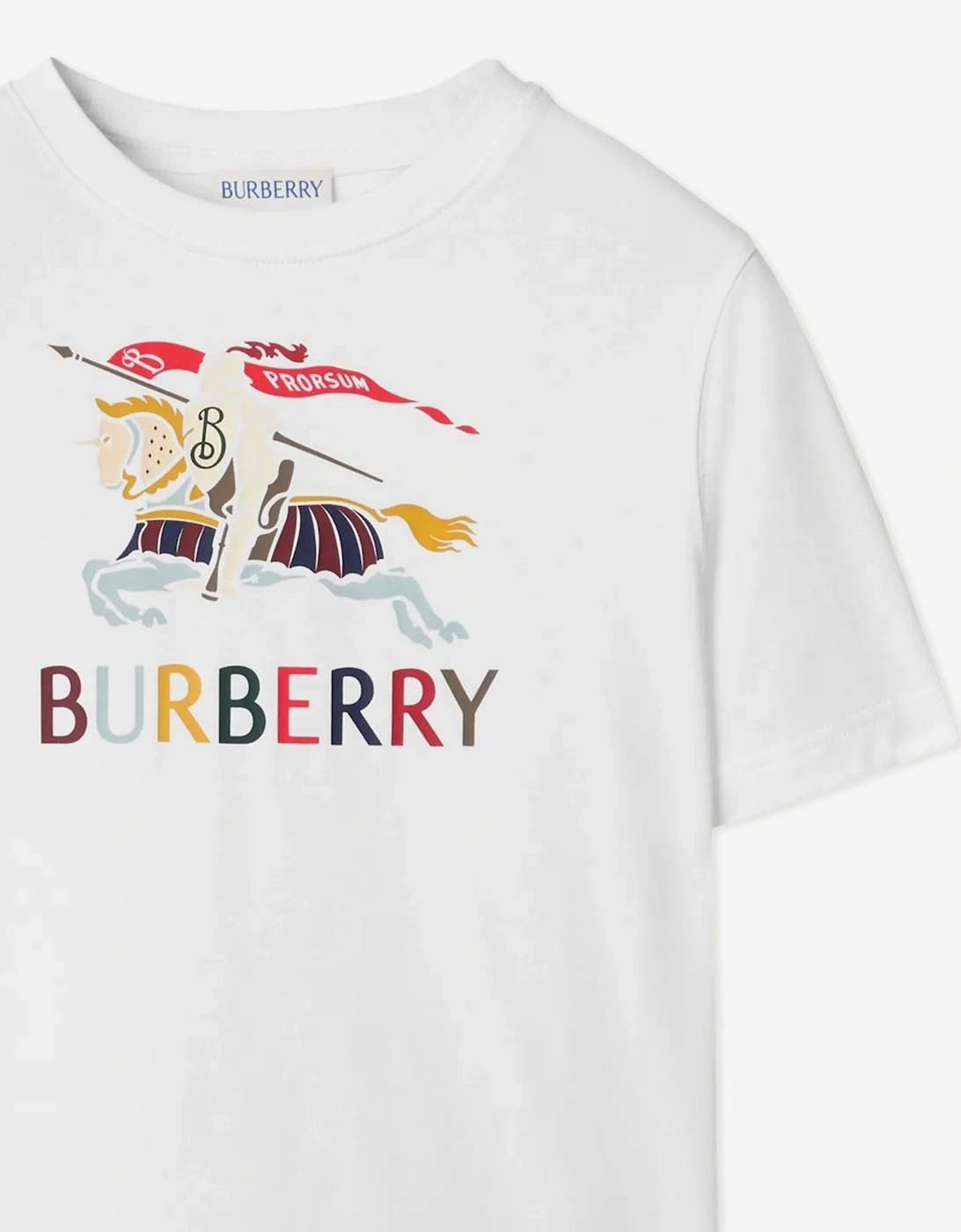 Burberry Boys Cedar Colourful EKD T-Shirt in White
