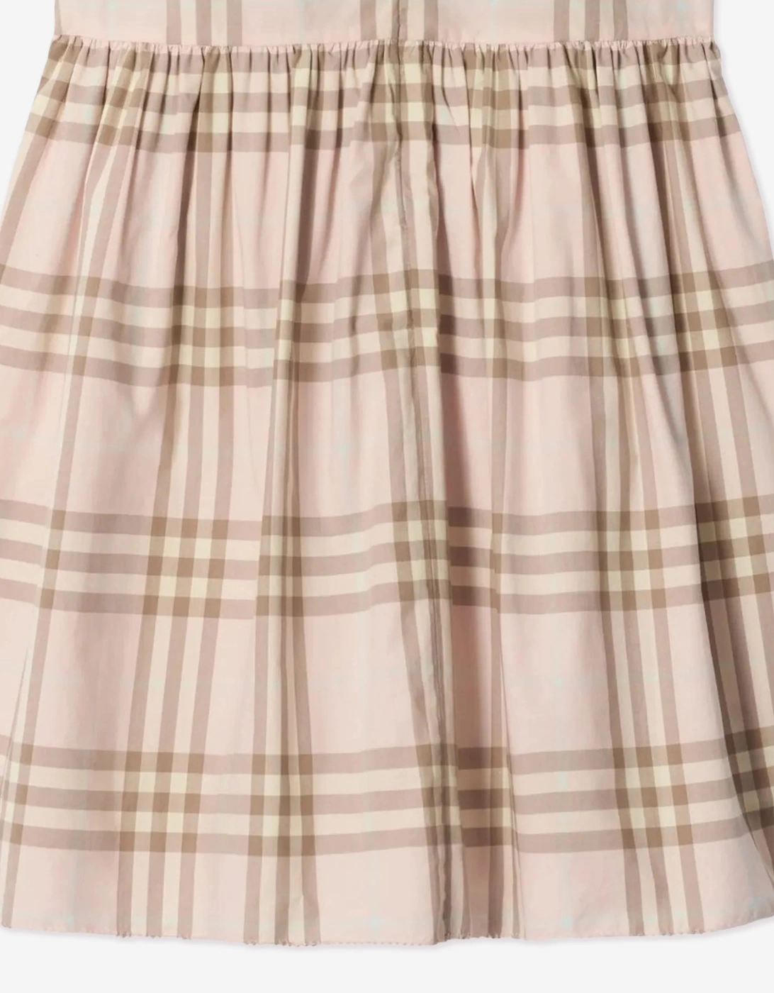 Burberry Girls Eadelle Cotton Check Dress in Pink