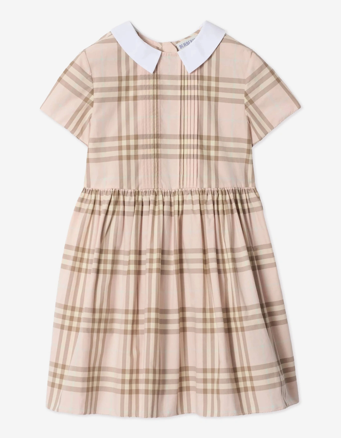 Burberry Girls Eadelle Cotton Check Dress in Pink, 5 of 4