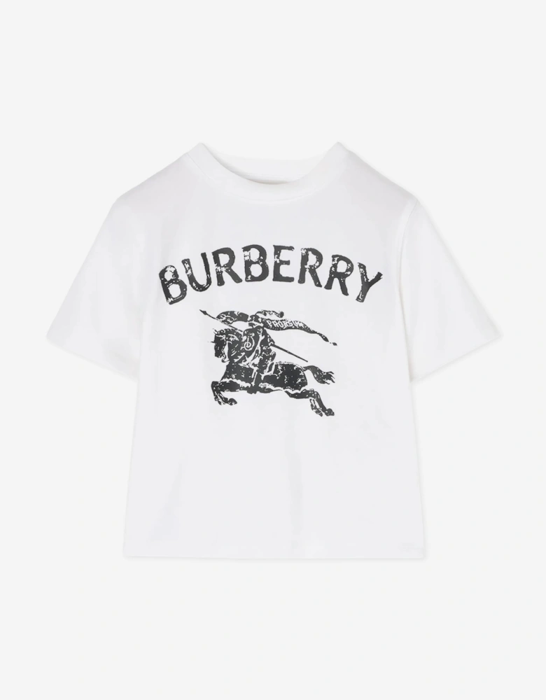 Burberry Baby Girls Cedar Stamp EKD T-Shirt in White