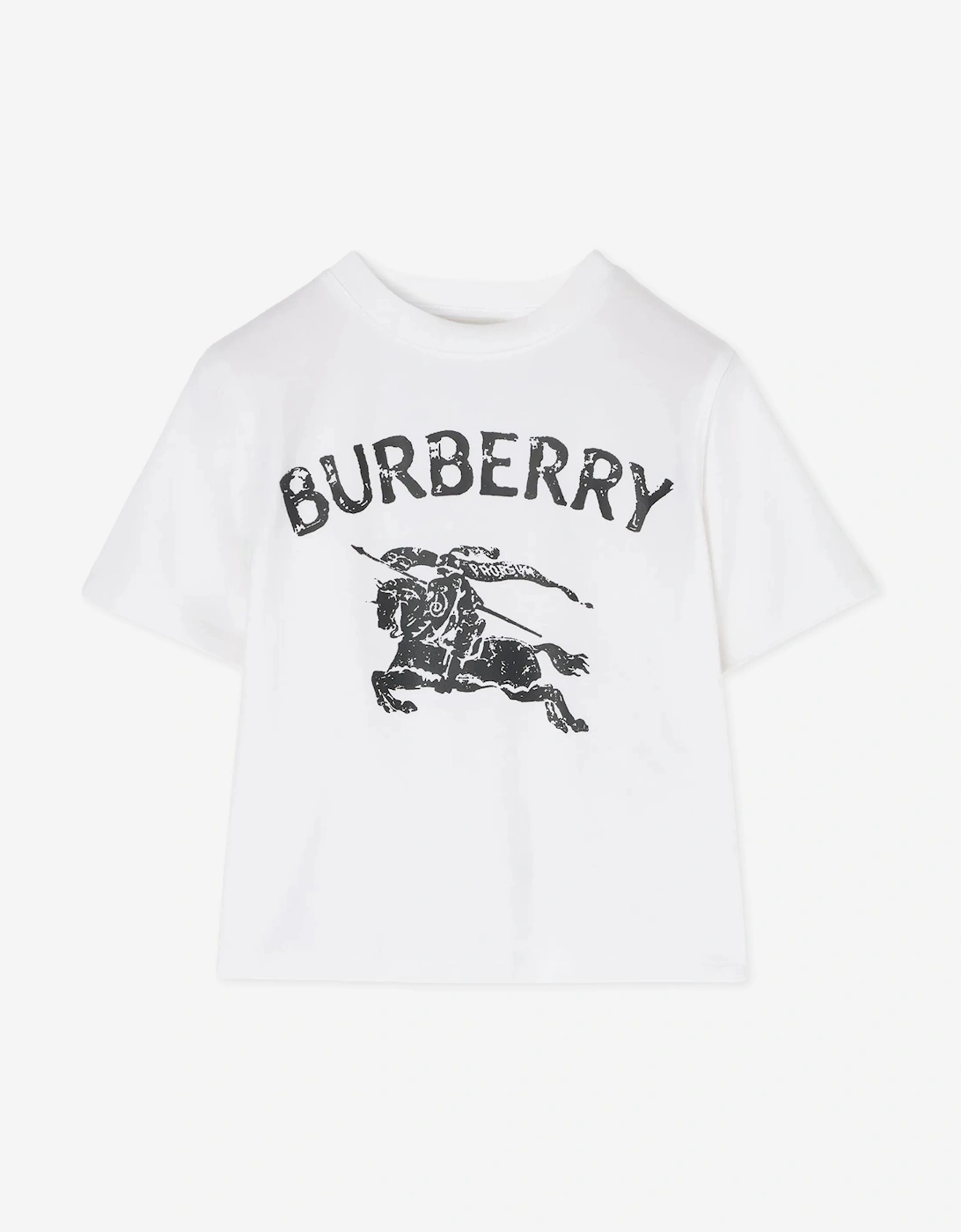 Burberry Baby Girls Cedar Stamp EKD T-Shirt in White, 5 of 4