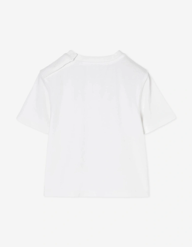 Burberry Baby Girls Cedar Stamp EKD T-Shirt in White