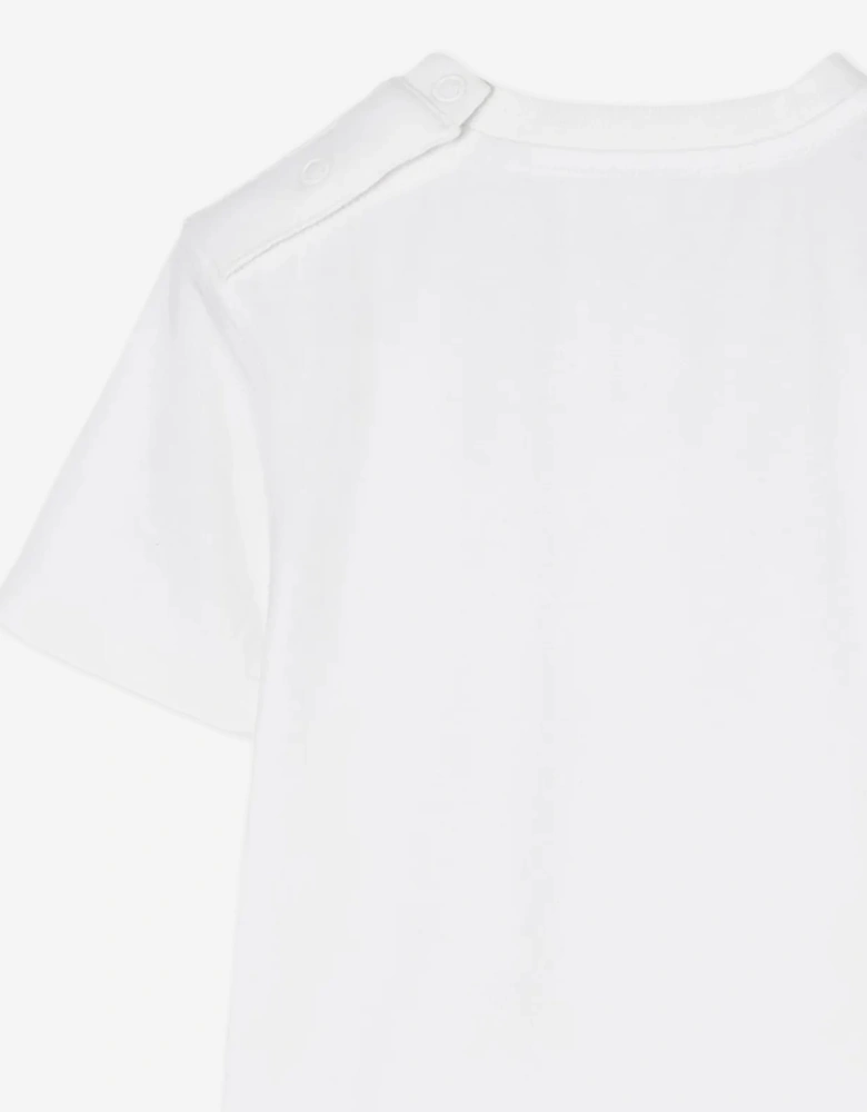 Burberry Baby Girls Cedar Stamp EKD T-Shirt in White