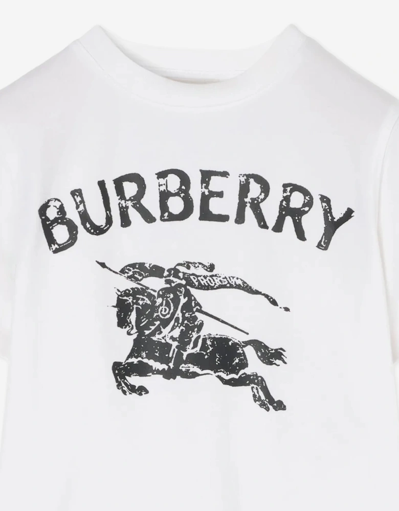 Burberry Baby Girls Cedar Stamp EKD T-Shirt in White