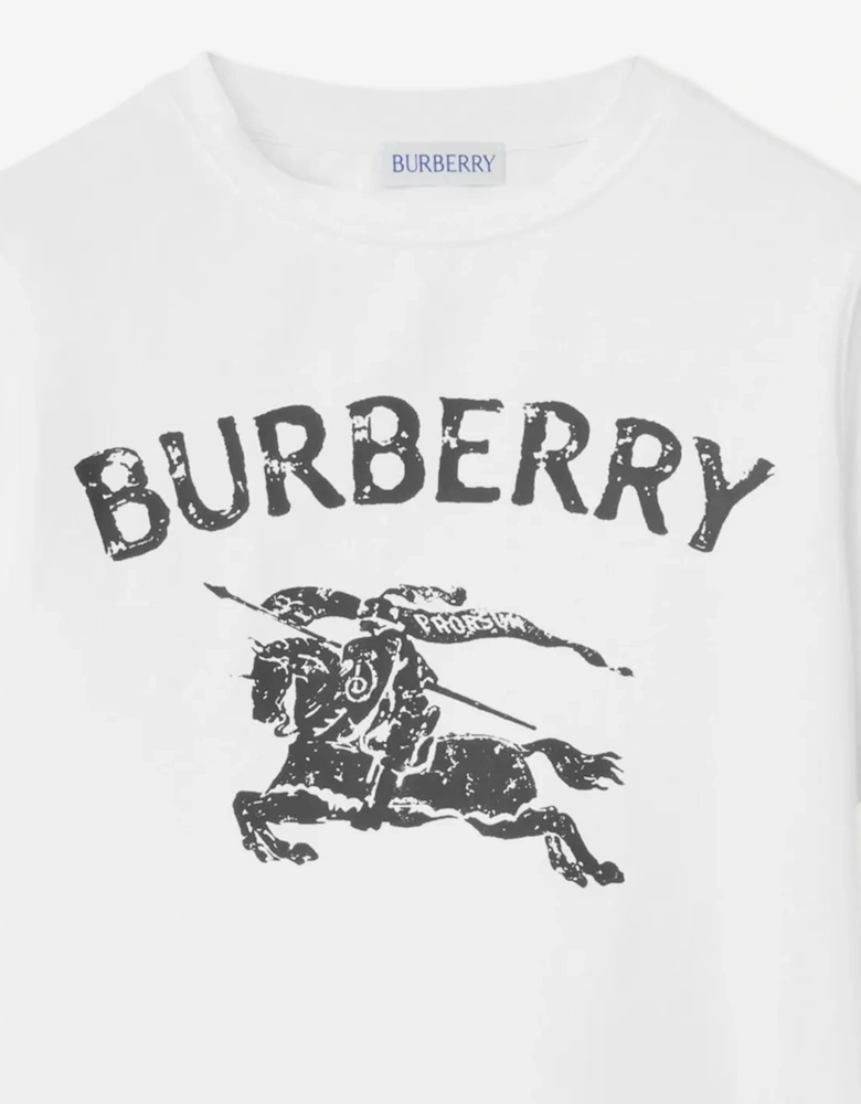 Burberry Girls Cedar Stamp EKD T-Shirt in White