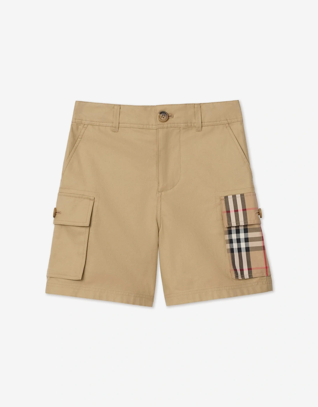 Burberry Boys Brown 'S Oscar Check Pocket Shorts In Beige  12 Years Size 12 Yrs Kids