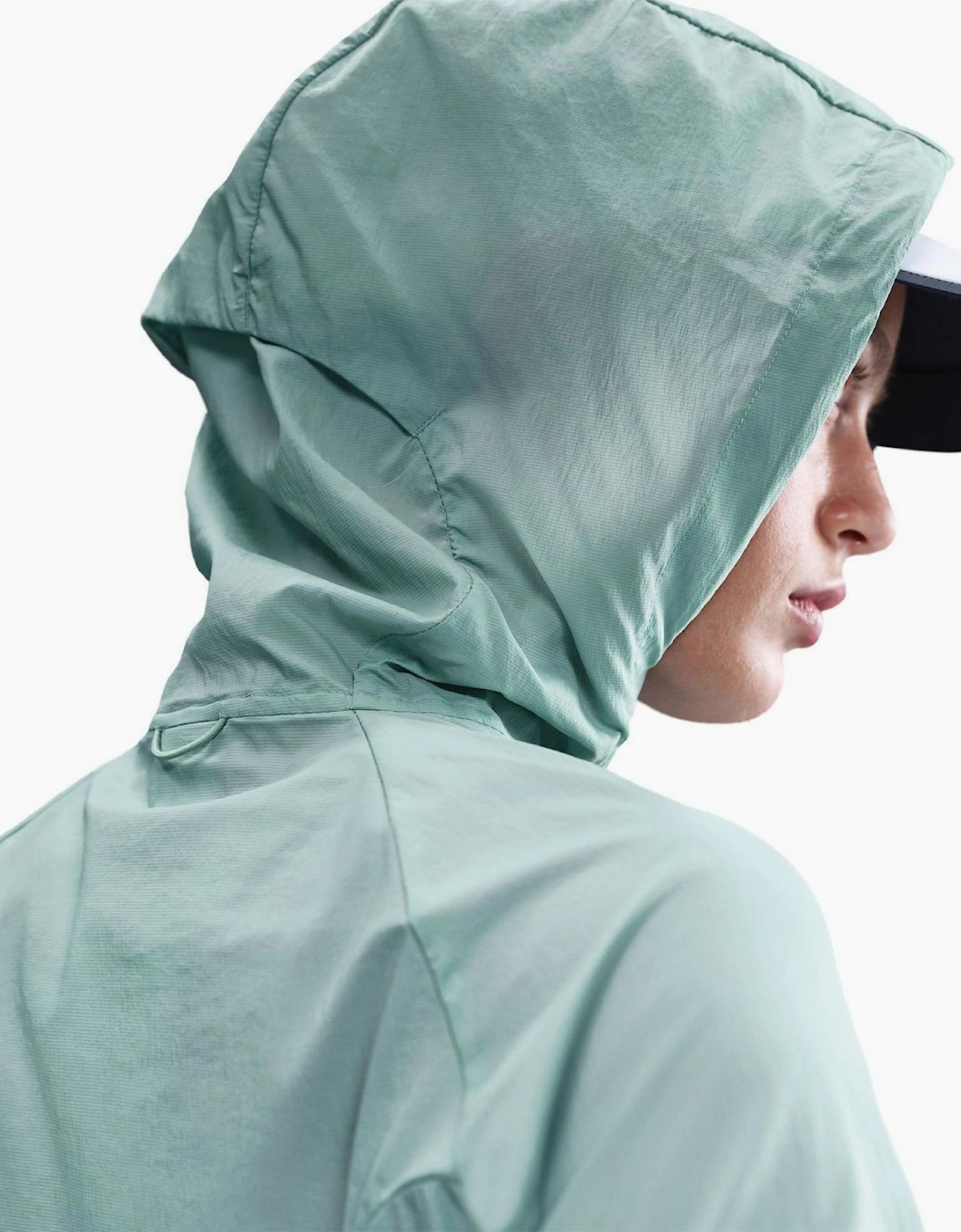 Trail Solid Patterned Hooded Windbreaker