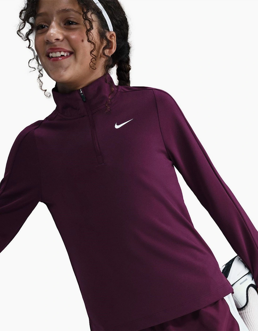 Older Girls Dri Fit Long Sleeve Half Zip