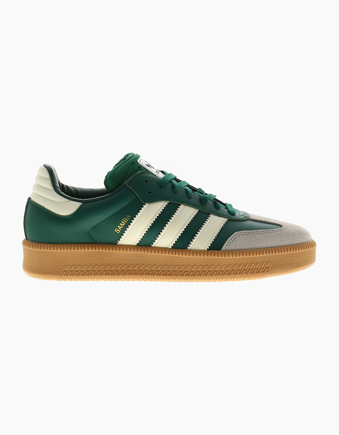 Adidas Originals Mens Trainers Samba Xlg Leather Lace Up emerald green white UK