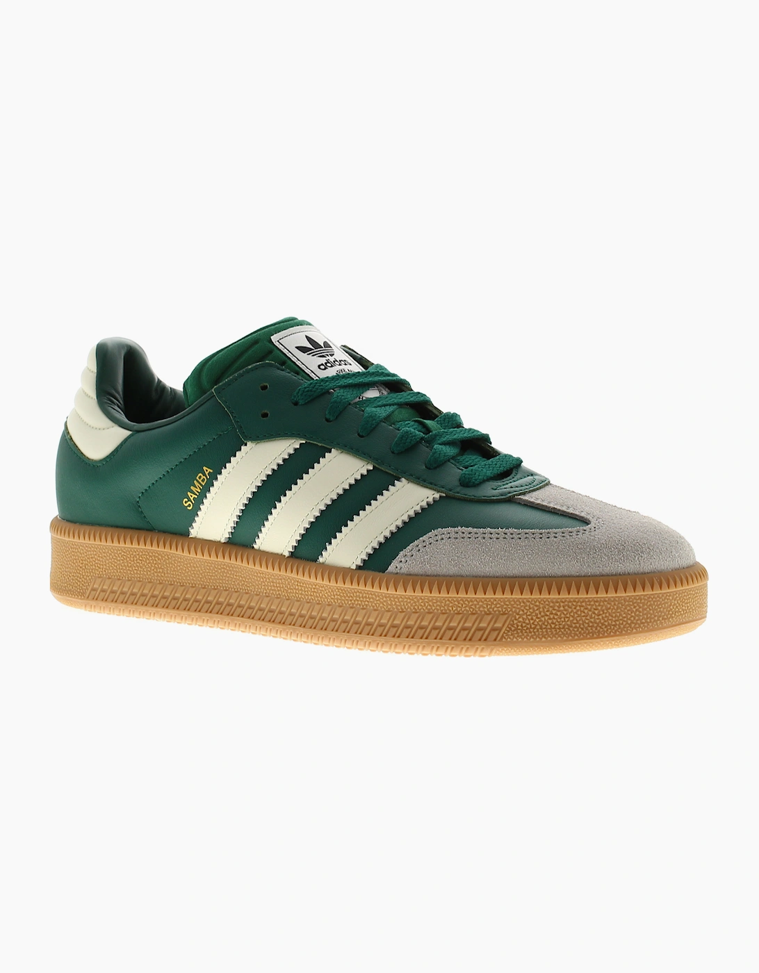 Adidas Originals Mens Trainers Samba Xlg Leather Lace Up emerald green white UK