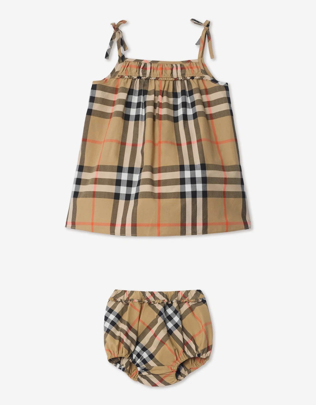 Burberry Girls Brown Baby 'S Baby Betty Check Cotton Dress In Beige  6-9 Months/9-12 Months 9 Mths Kids