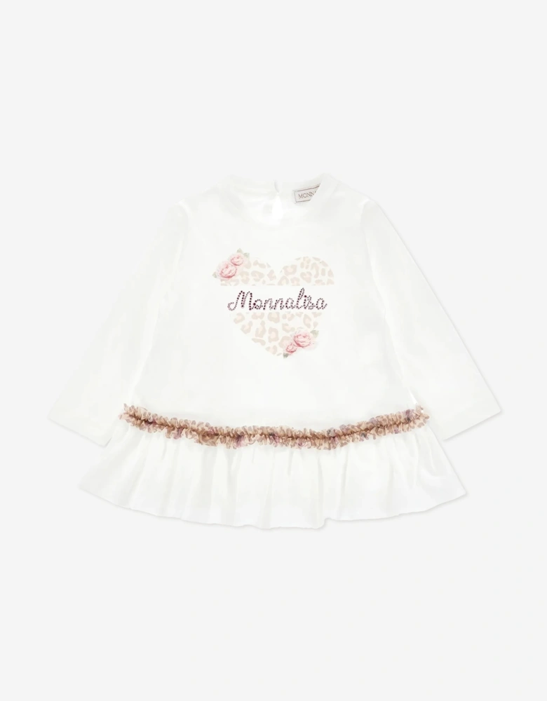 Monnalisa Baby Girls T-Shirt and Leggings Set in Beige