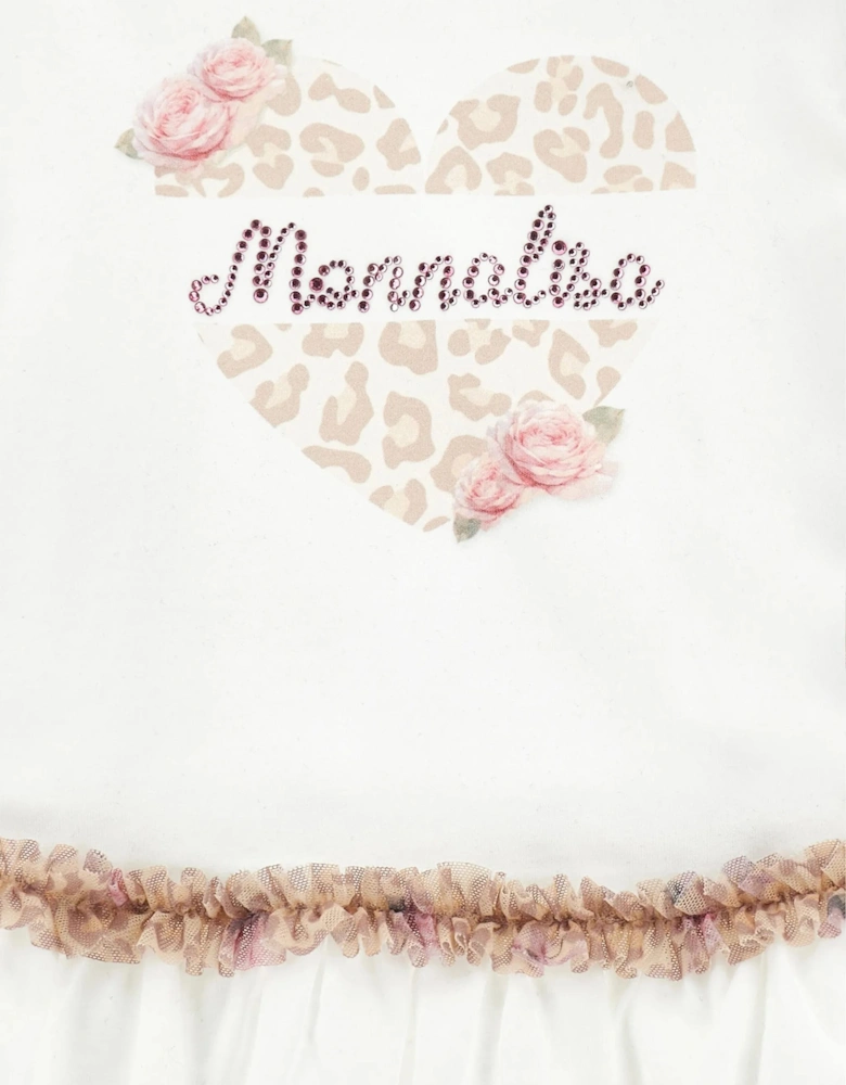 Monnalisa Baby Girls T-Shirt and Leggings Set in Beige