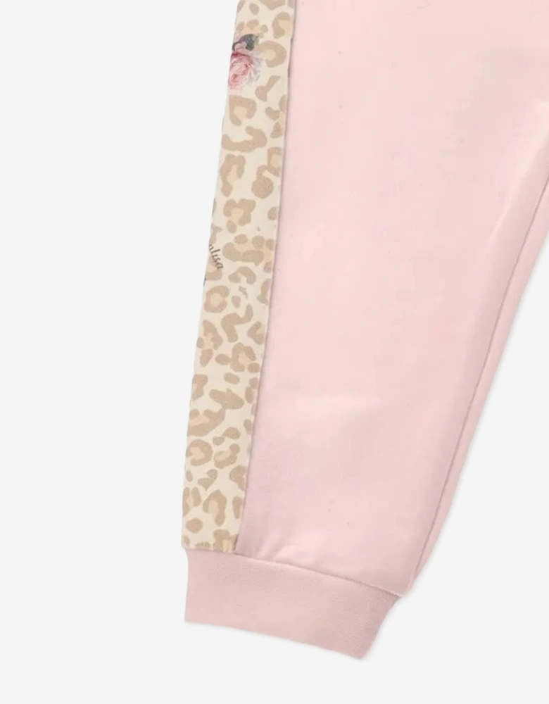 Monnalisa Baby Girls Leopard Cub Tracksuit in Pink