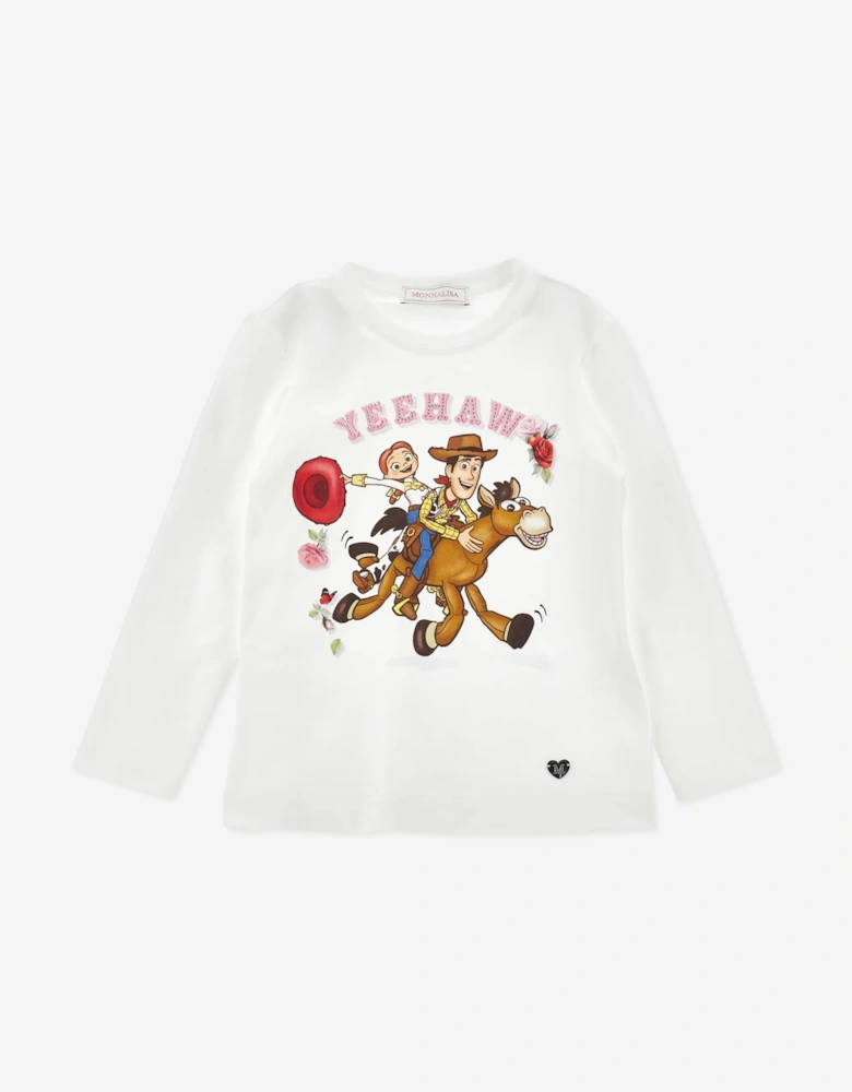 Monnalisa Girls Disney Toy Story Best Friends T-Shirt in Ivory