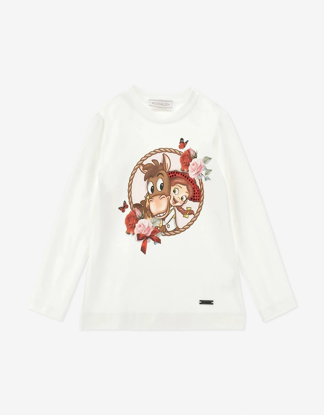 Monnalisa Girls Disney Bullseye and Jessie T-Shirt in Ivory, 5 of 4
