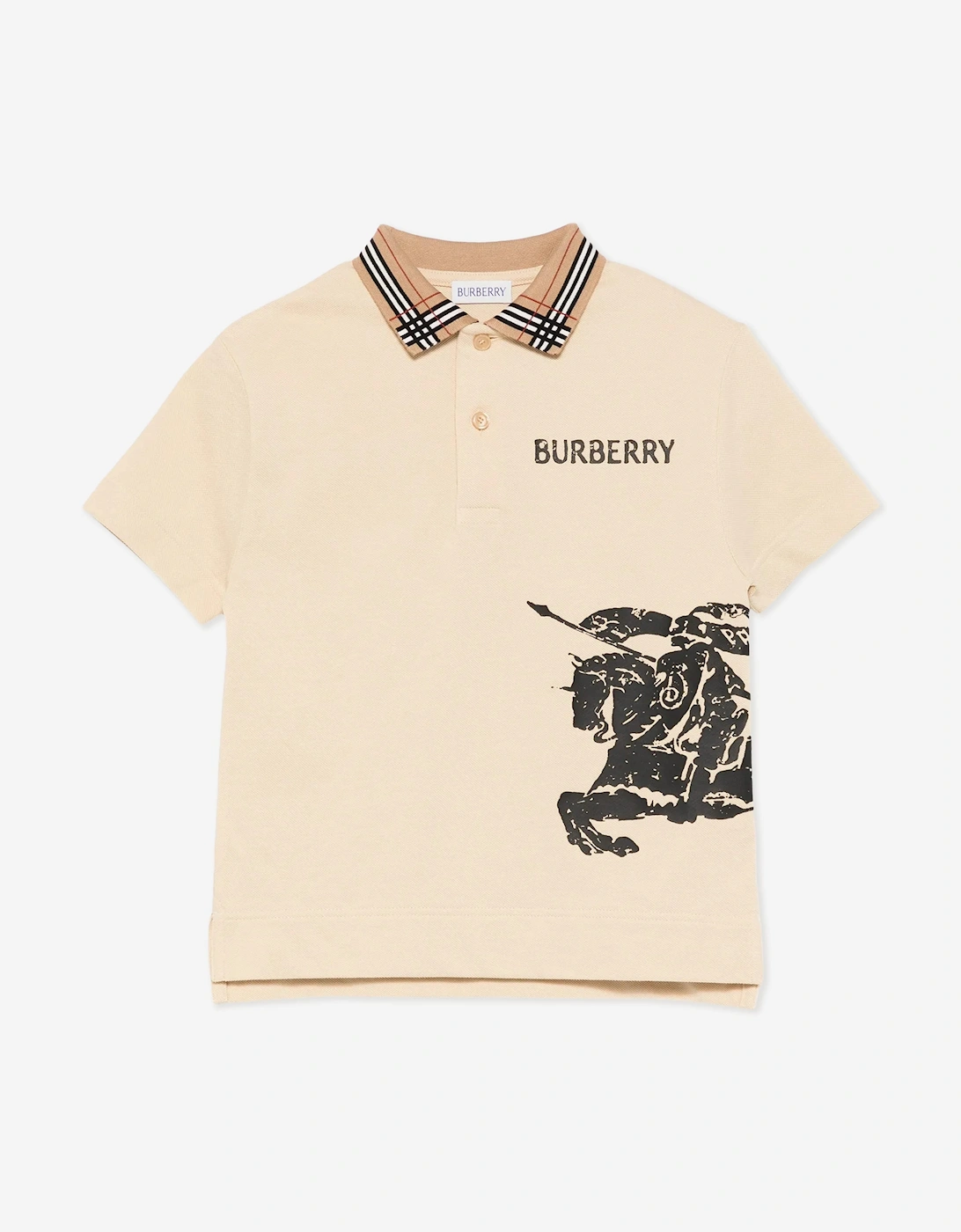 Burberry Boys Brown 'S Johane Side Ekd Polo Shirt In Beige  6 Years Size 6 Yrs Kids