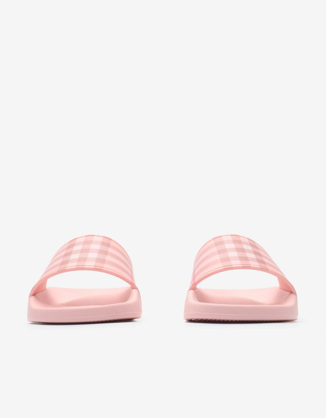 Burberry Girls Furley Check Sliders in Pink