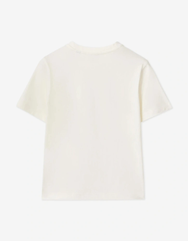 Burberry Boys Cedar Teddy Surf T-Shirt in Ivory