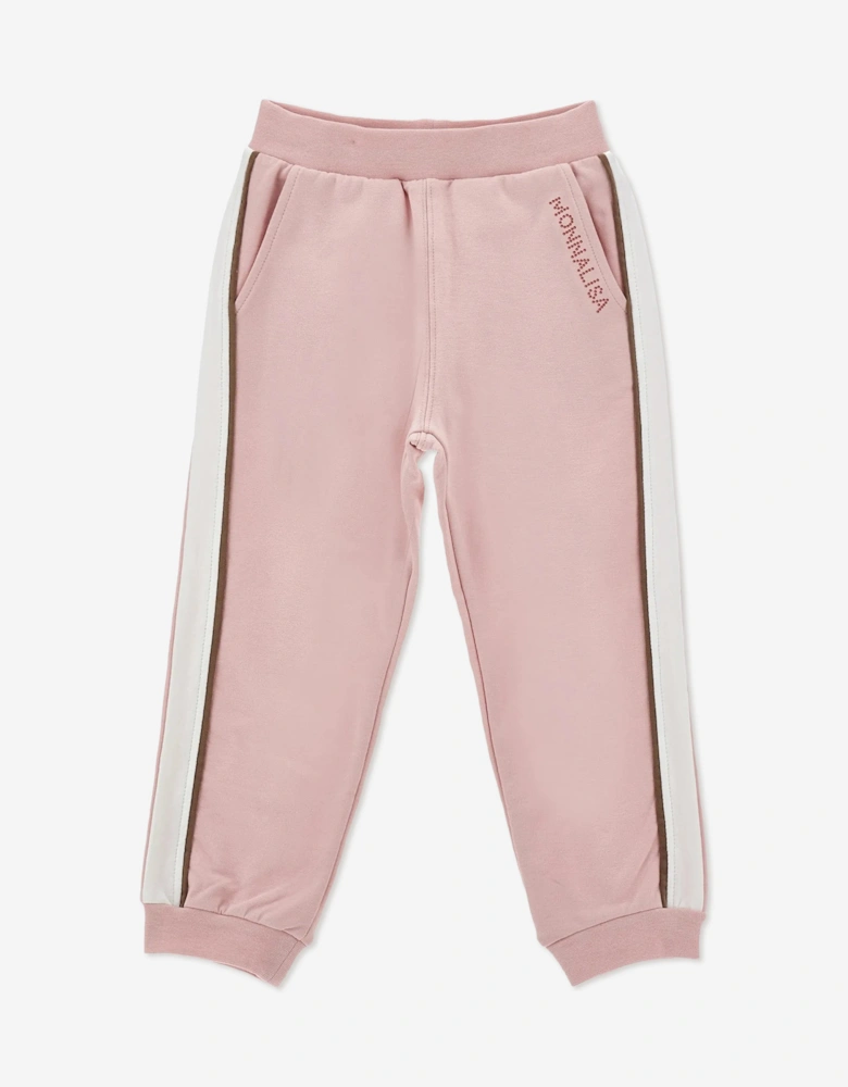 Monnalisa Girls Logo Joggers in Pink