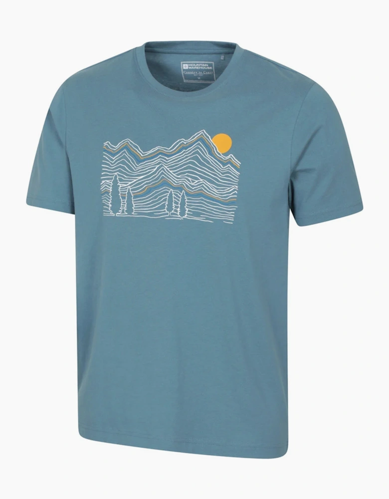 Mountain Warehouse Mens Linear Organic T-Shirt