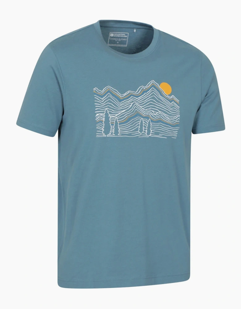 Mountain Warehouse Mens Linear Organic T-Shirt