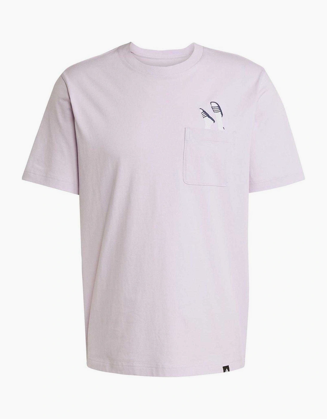 Adidas Men's Purple Pocket Slide Cotton T-Shirt  38 M