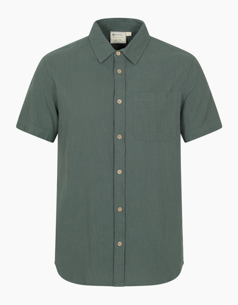 Mountain Warehouse Mens Palm Textured Short-Sleeved Shirt