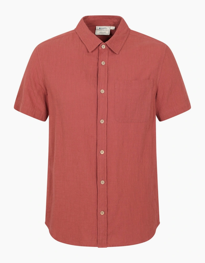 Mountain Warehouse Mens Palm Textured Short-Sleeved Shirt