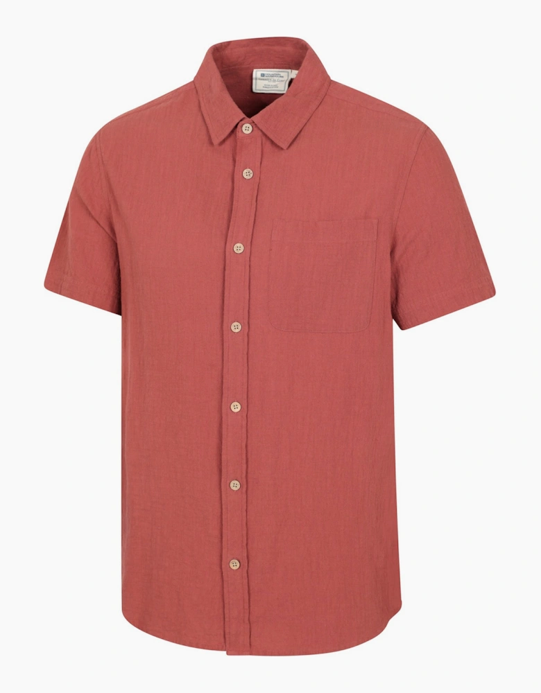 Mountain Warehouse Mens Palm Textured Short-Sleeved Shirt