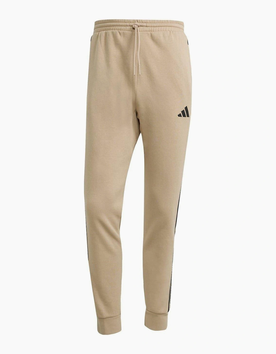 Adidas Men's Tan Essentials Stripe Tapered Joggers  Xxl