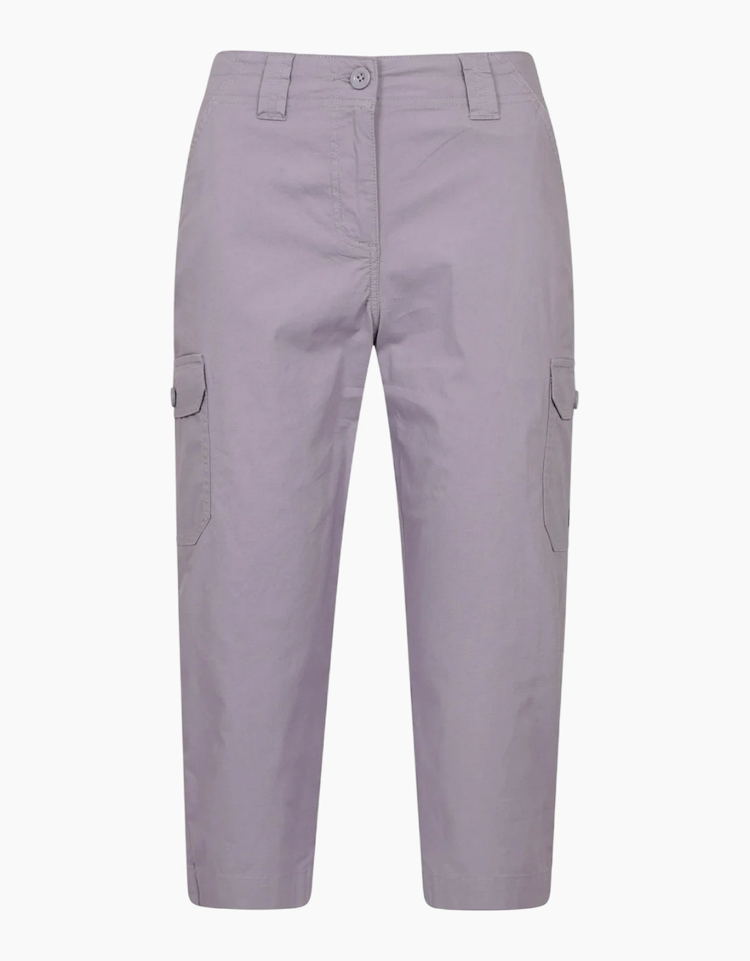 Mountain Warehouse Women's Grey / Coastal Stretch Capri Cargo Trousers - Size: 12 Uk