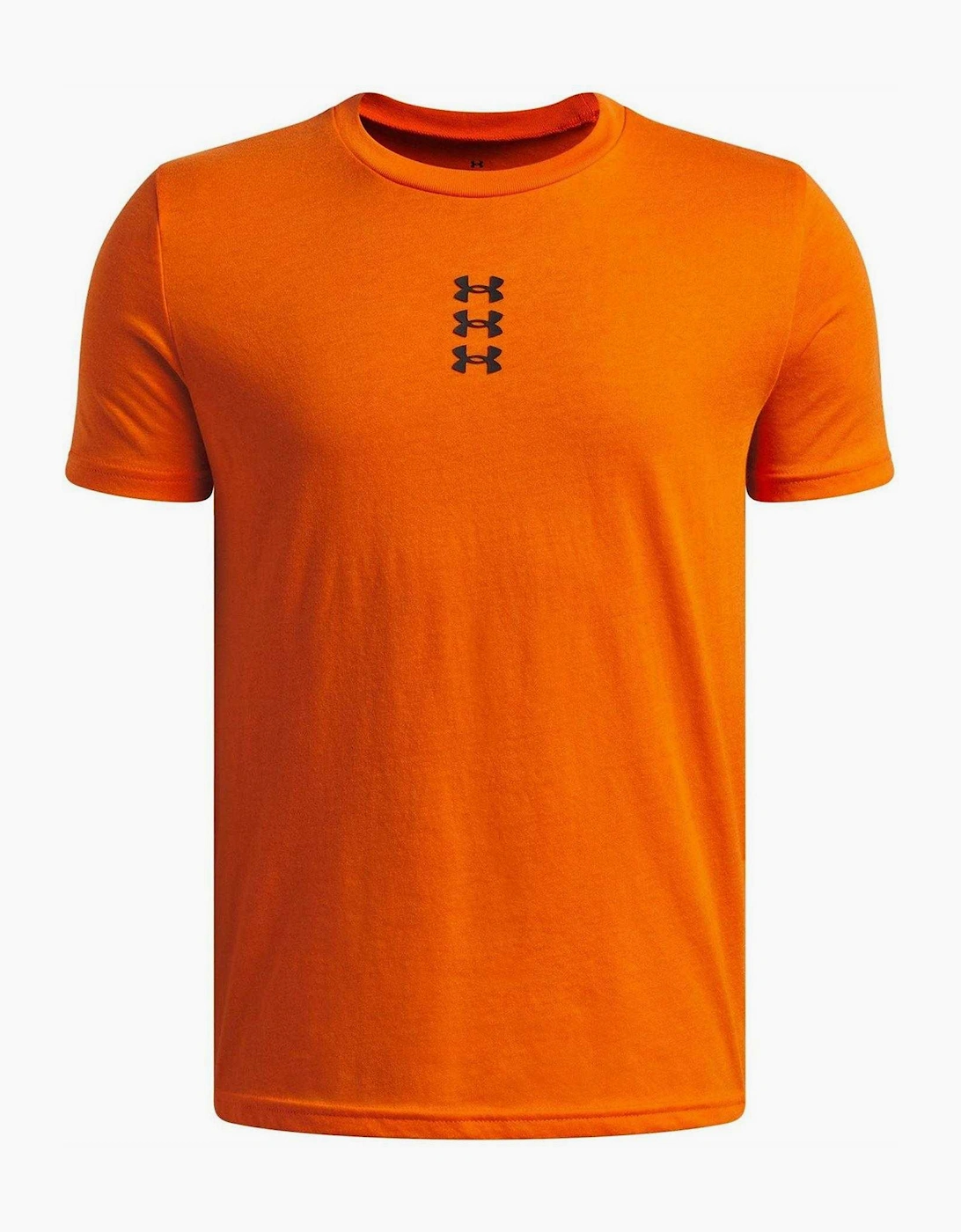 Under Armour Unisex Orange Childrens/ Performance Triple Logo Basketball T-Shirt  Size 13 Years Kids