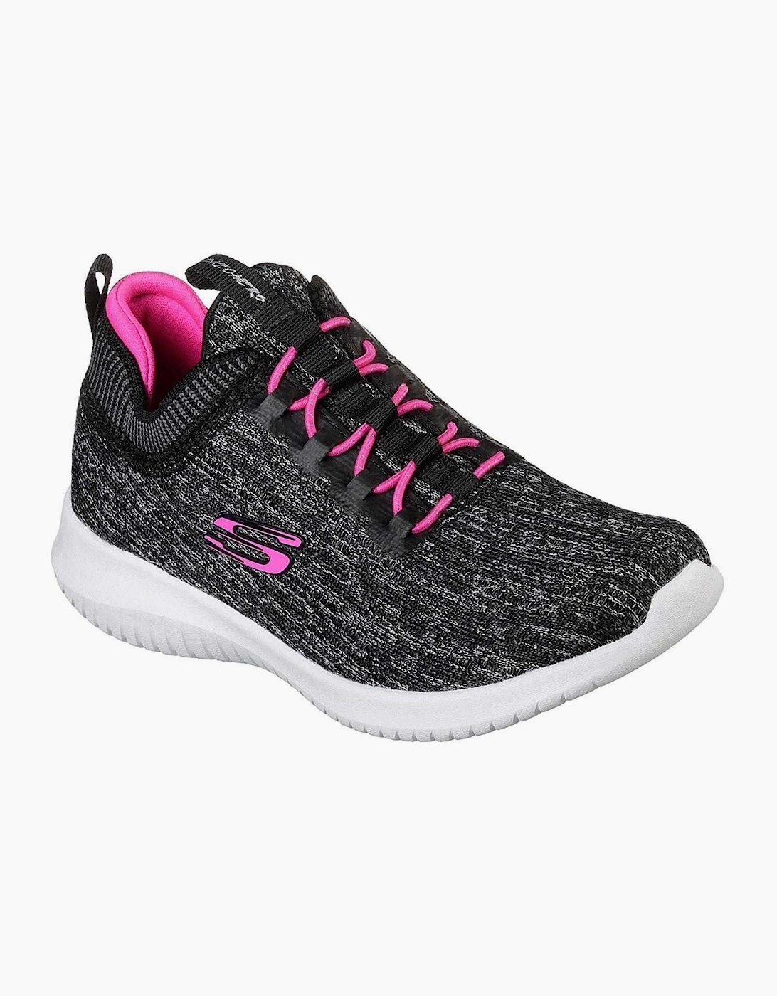 Skechers Boys Black/Multi 'S Girls Ultra Flex Bright Horizon Trainers  Size 4 Uk Kids