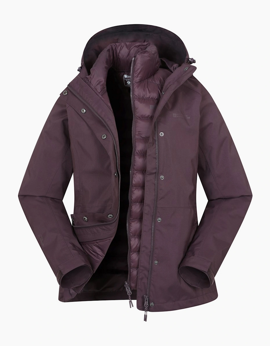 Mountain Warehouse Womens/Ladies Alaskan 3 in 1 Padded Jacket, 6 of 5