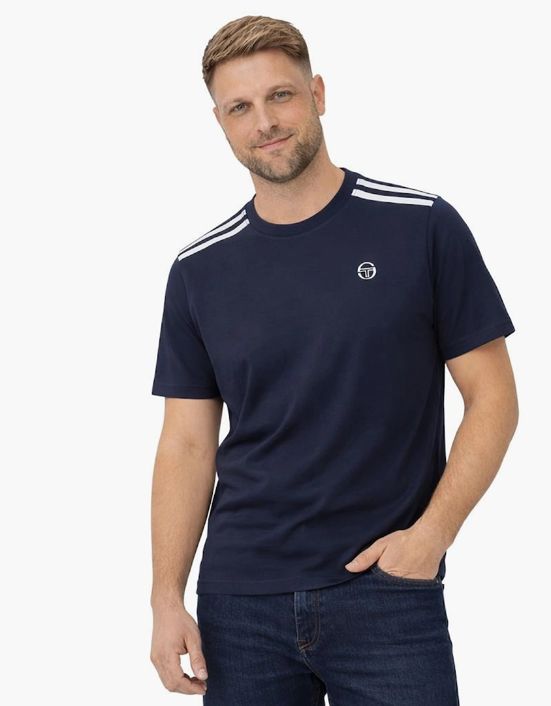 Sergio Tacchini Locchi T-Shirt Maritime Blue/White