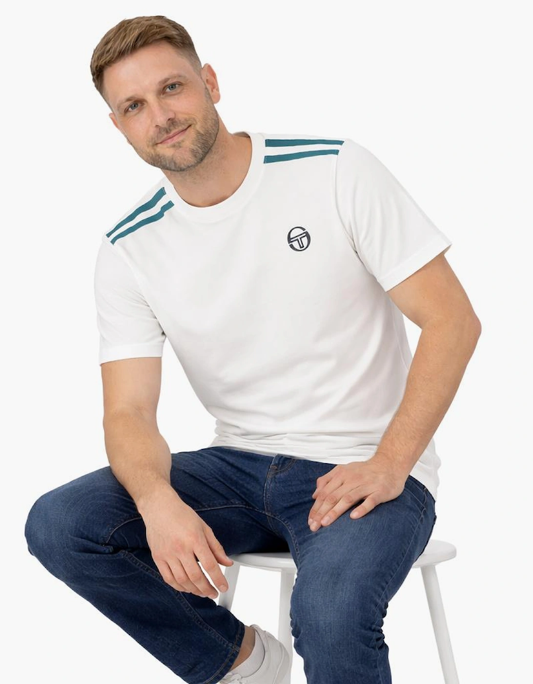 Sergio Tacchini Locchi T-Shirt Gardenia/Harbor Blue