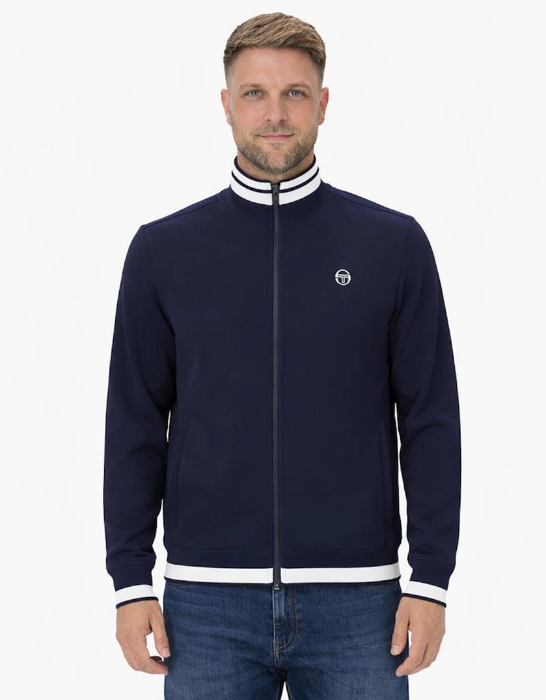 Sergio Tacchini Attilio Track Top Jacket Maritime Blue/Gardenia