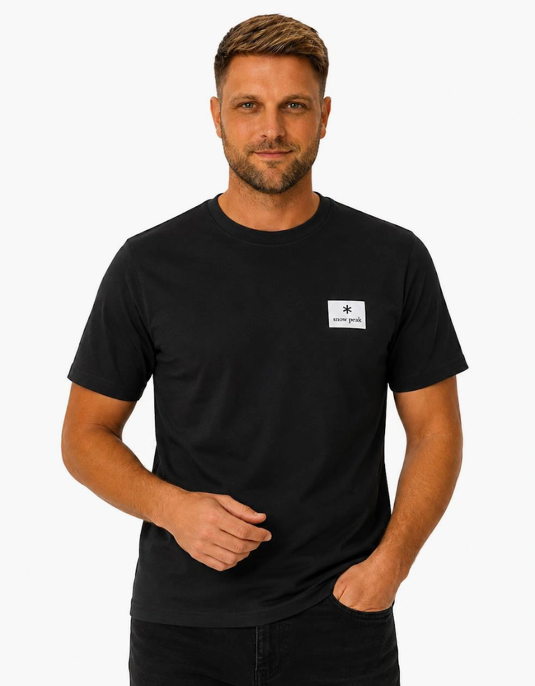 Snow Peak Square Logo T-Shirt Black