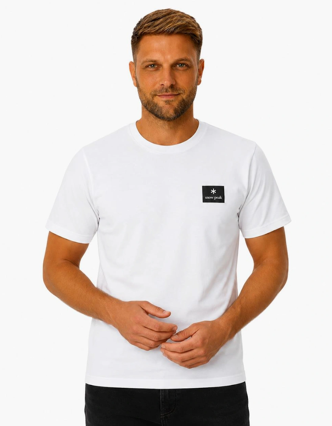 Snow Peak Square Logo T-Shirt Off White