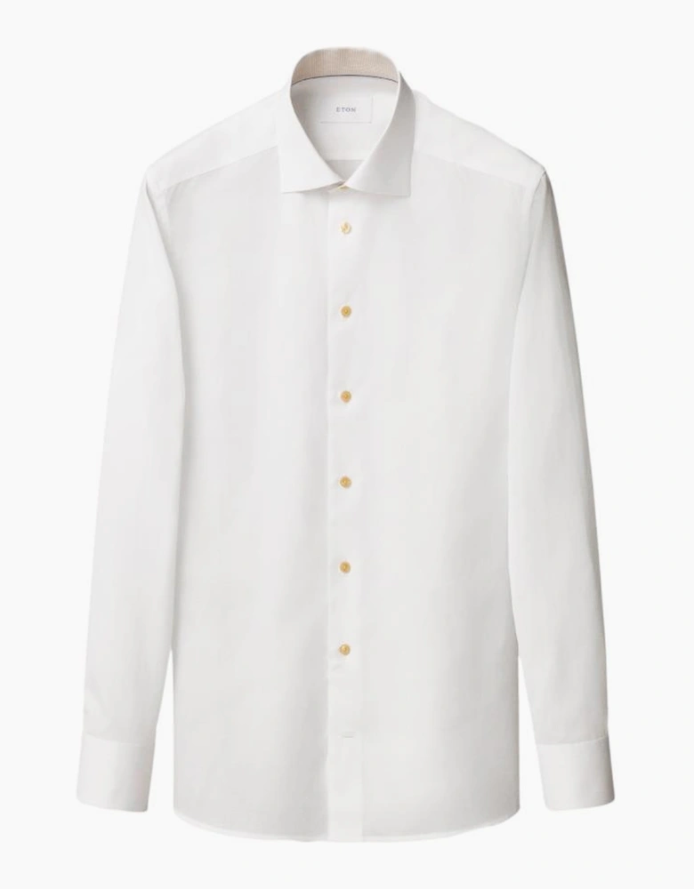 Eton Semi Solid Effect Slim Shirt 00 White