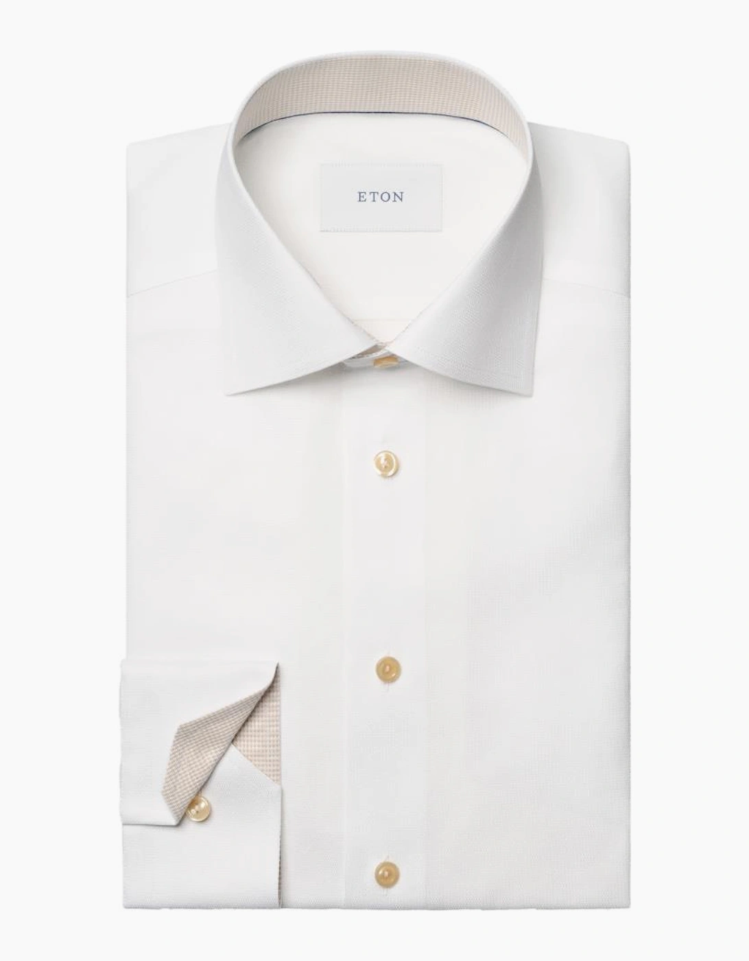 Eton Semi Solid Effect Slim Shirt 00 White, 4 of 3