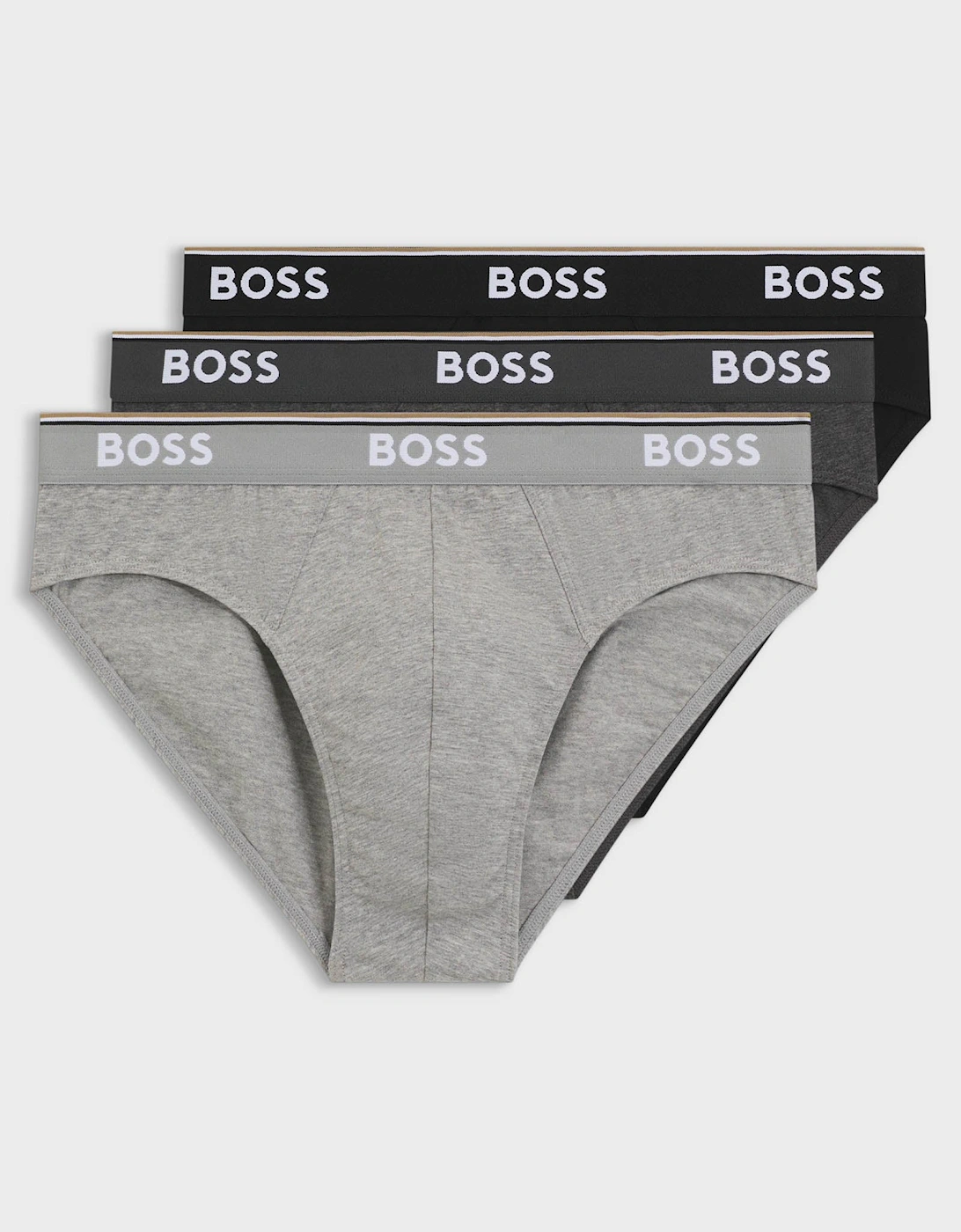 BOSS Orange 3 Pack Mens Power Briefs - Open Grey 061, 8 of 7