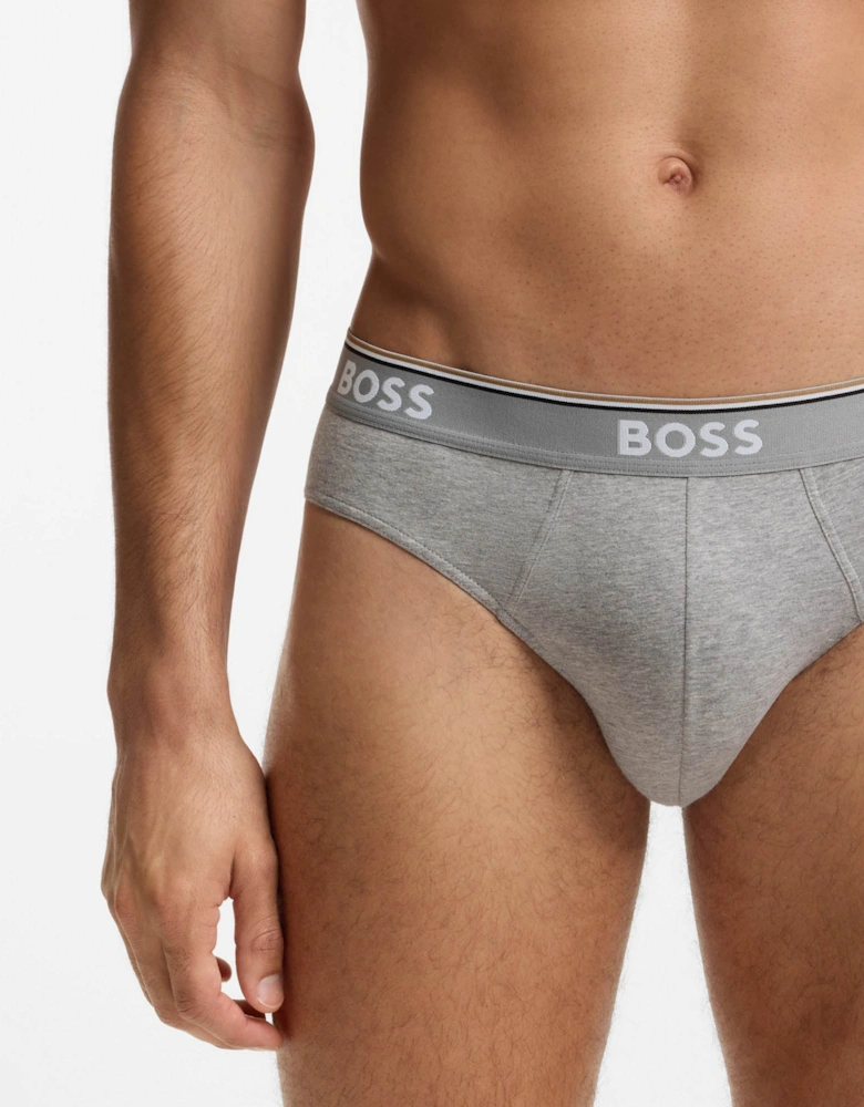 BOSS Orange 3 Pack Mens Power Briefs - Open Grey 061