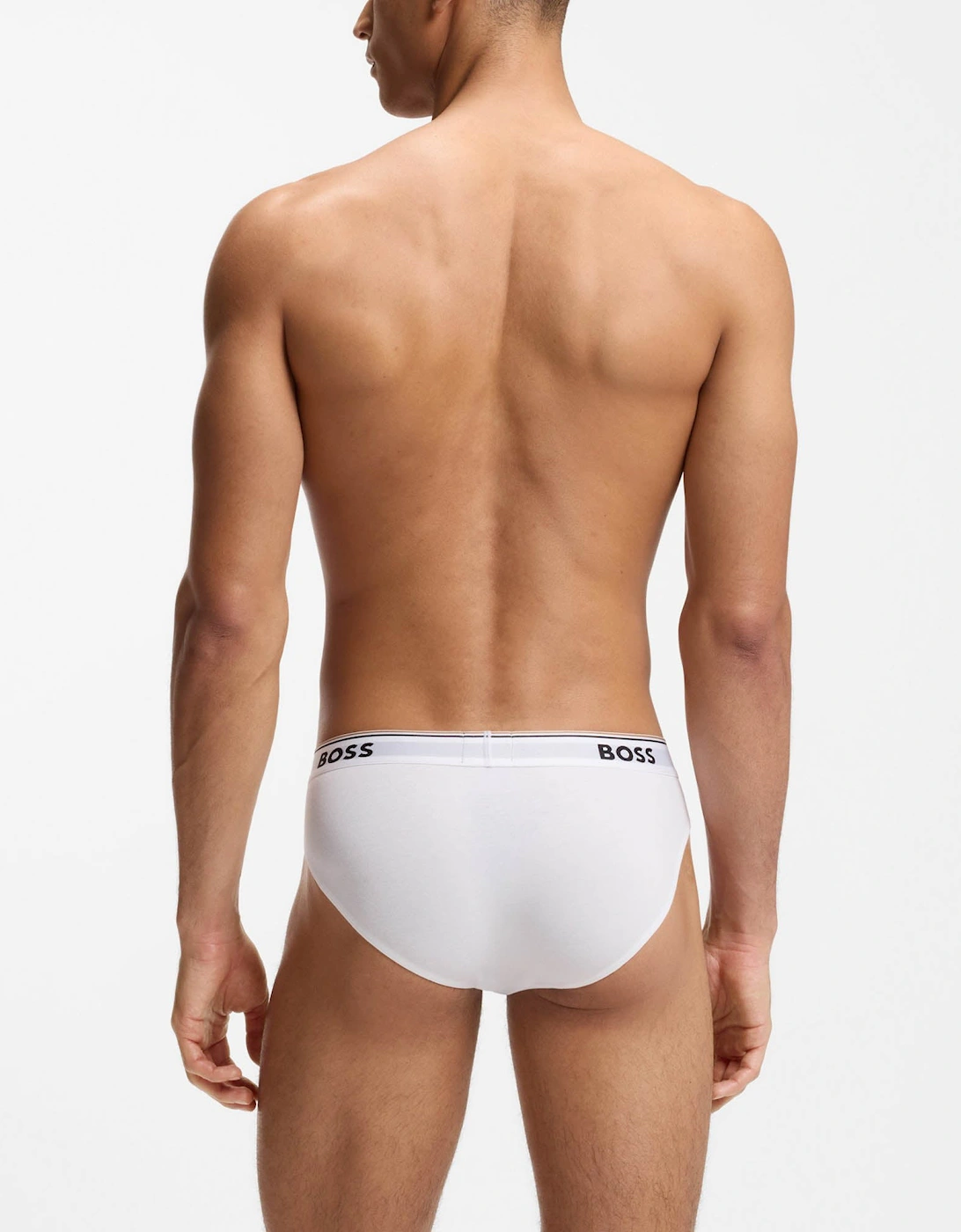 BOSS Orange 3 Pack Mens Power Briefs - White 100