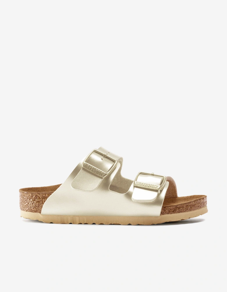BIRKENSTOCK Girls Arizona Classic Metallic Sandals in Gold