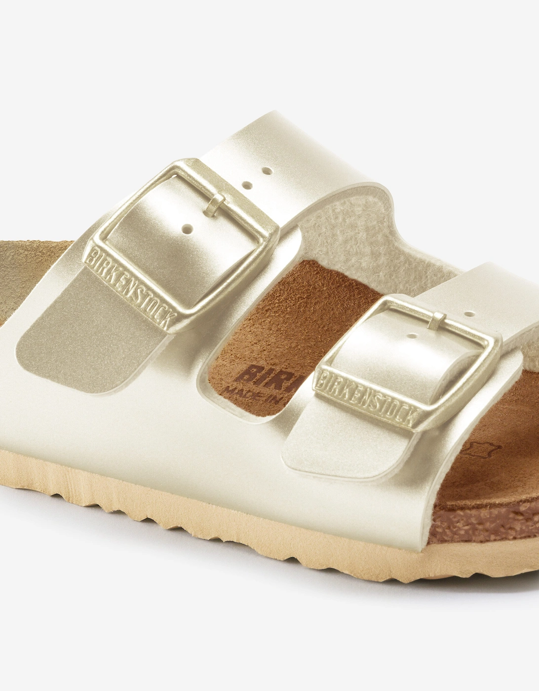 BIRKENSTOCK Girls Arizona Classic Metallic Sandals in Gold