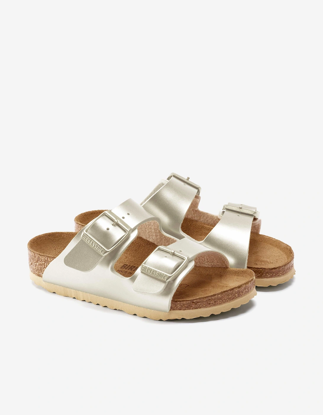 BIRKENSTOCK Girls Arizona Classic Metallic Sandals in Gold